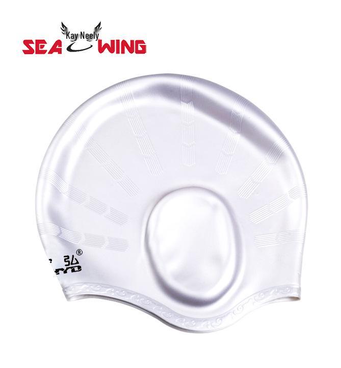 

Великий Водонепроникний Силіконовий Шапочка для Плавання, що Не Тисне, для Чоловіків і Жінок з Довгим Волоссям, Захист Вух, Професійний Дизайн