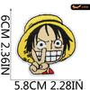 Black Fox Cartoon Animation Character Embroidery Cloth Sticker Japanese One Piece Patch Computer Embroidery Sticker