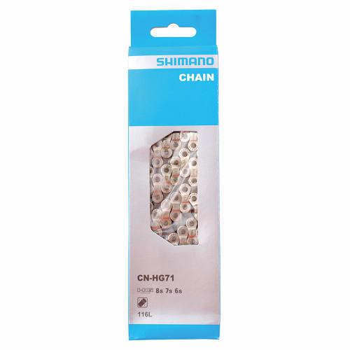 

Цепь SHIMANO (8/7/6 скоростей) Характеристики цепи CN-HG71 8S/7S/6S 116L ICNHG71116I