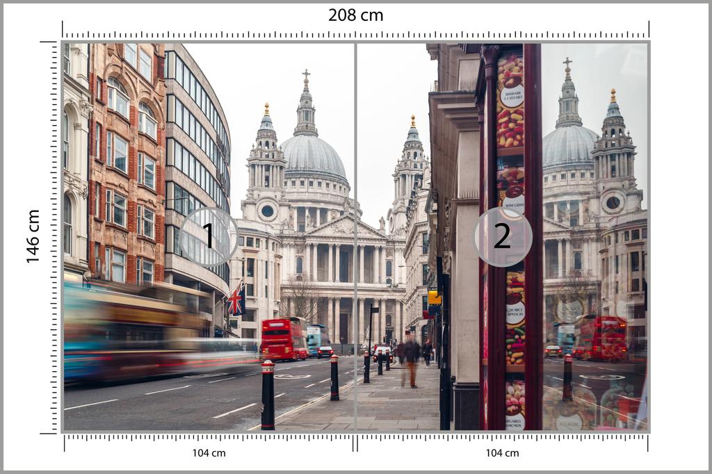 Photomural Cathedral In London Non-Woven 208x146