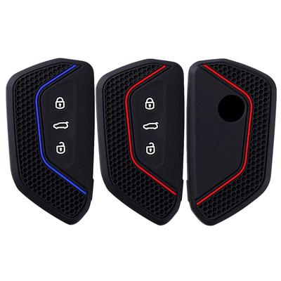 Car Key Case For Vw Golf 8 Mk8 Gti Gtd R Id3 Id4 Decoration Silicone Car Key Case Fob Holder Cover Trim Car Accessories