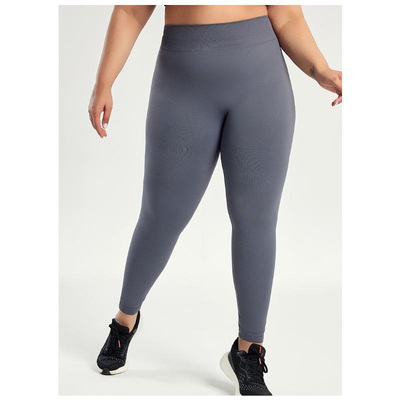 Lycra Elasticity Large Size Yoga Pants Women's Fattened Running Leggings Fat Fitness High Waist Plus Size Seamless Pants
