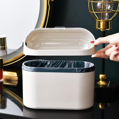 Countertop Trash Can with Clear Lid Large Capacity Detachable Modern Min Waste Rubbish Garbage Storage Bin Kitchen Supplies