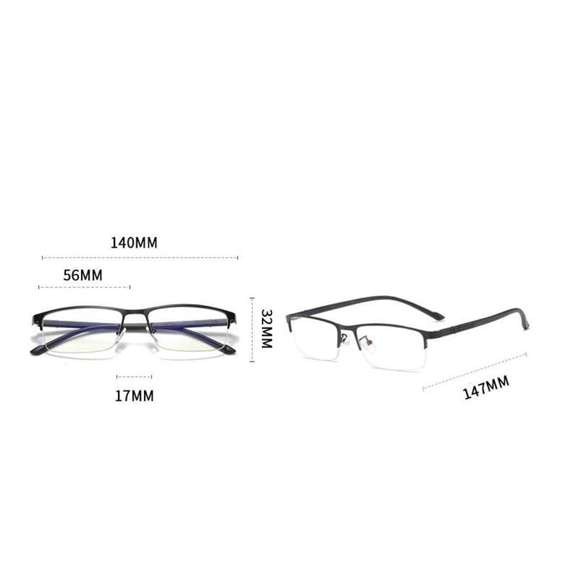 -0.5 -0.75 To -4.0 Half Frame Square Myopia Photochromic Eyeglasses Women Men Uv400 Prescription Glasses Power +0.5 +1.0 To +4