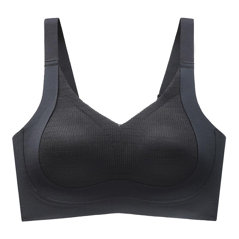 

Женский бесшовный спортивный бюстгальтер, антипровисающий, без косточек, Cool Comfort, большой размер M (suggested 80-100 lbs) чёрный