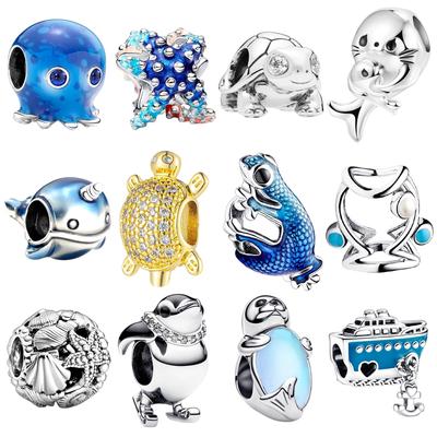 Sea Star,Sea Turtle,Dolphin Multiple Series Charm Bead Pendant Fit Originalcopper Jewelry &Diy Unique Gift