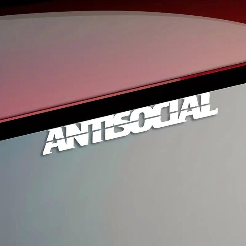 "ANTISOCIAL"Stickers,cool & Funny stickers,Decoration for Car Truck Motorcycles  Laptop
