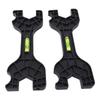 2pcs Multifunctional Double Head Shower Wrenches Plastic Bathroom Faucet Repair Tool with Bubble Level for Plumbing Tool