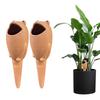 2pcs Cute Red Clay Self-Watering Spikes Ceramic Adjustable Gardening Irrigation System Outdoor Automatic Plants Waterer