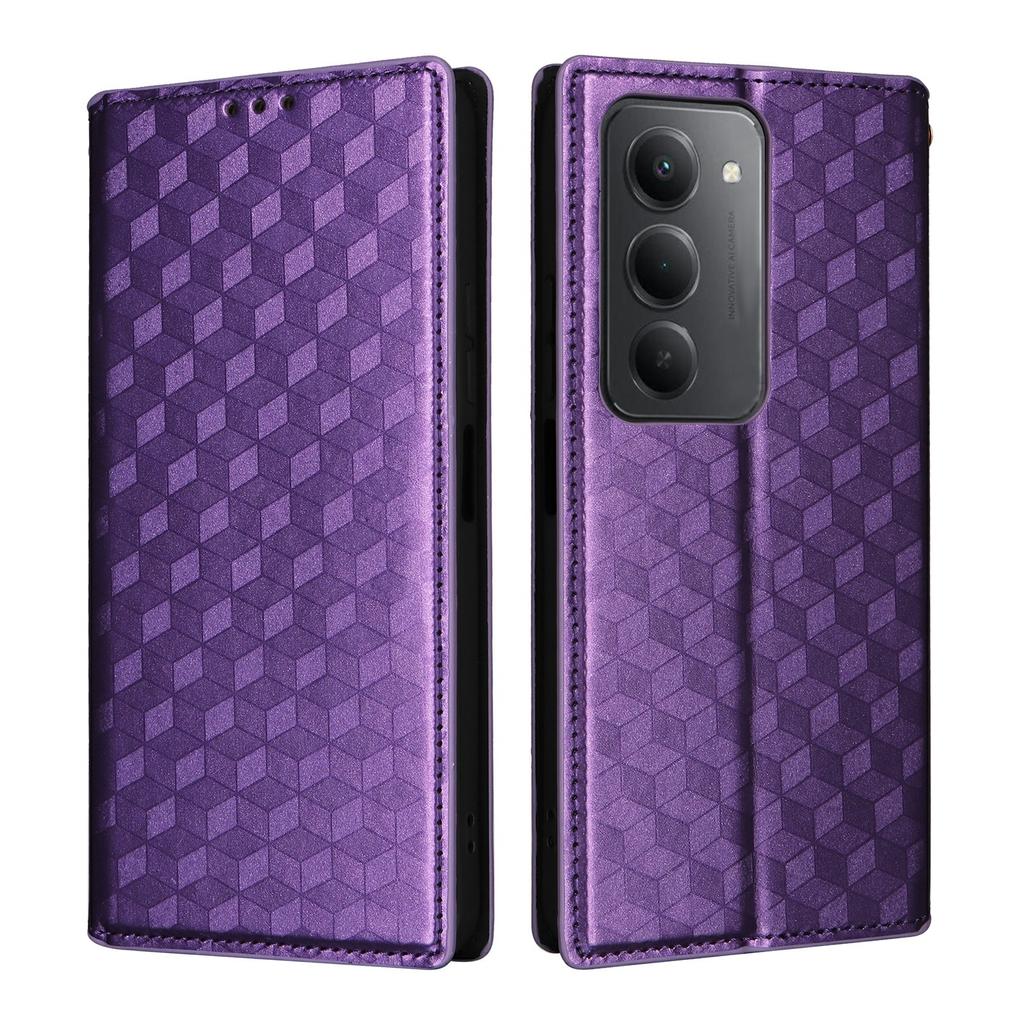 For Xiaomi Redmi 15 5G (Global) (169mm) Case Wallet Rhombus Imprinted Leather Phone Cover