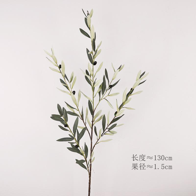 

Large branches with fruit simulated olive leaves, interior decoration leaves, floor ornaments, wedding props