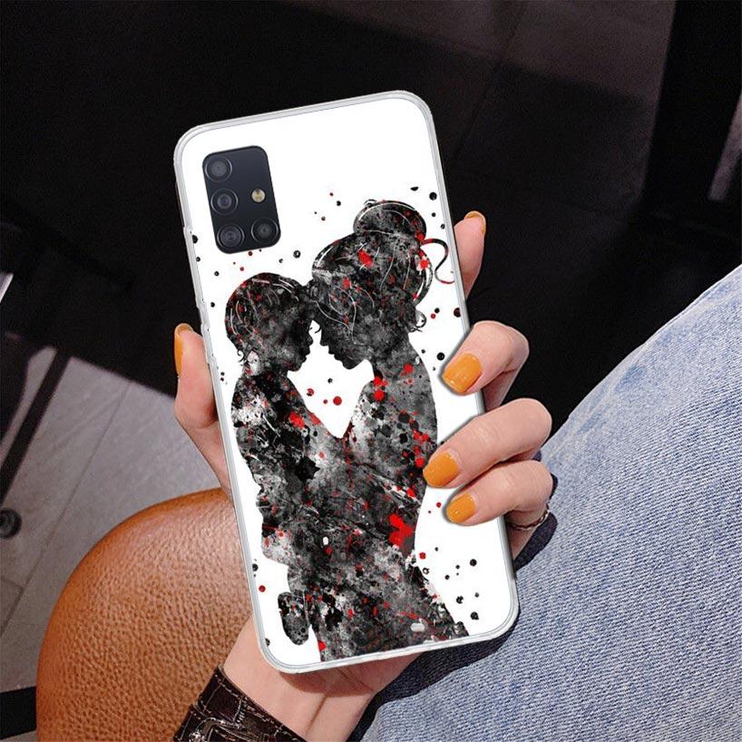 

Mom Baby Girls Phone Case For Samsung Galaxy A52 A32 A22 A12 A51 A31 A50S A30S A20S A10S Note 20 Ultra 10 Plus S10 A72 A71 Galax Samsung A32 4G