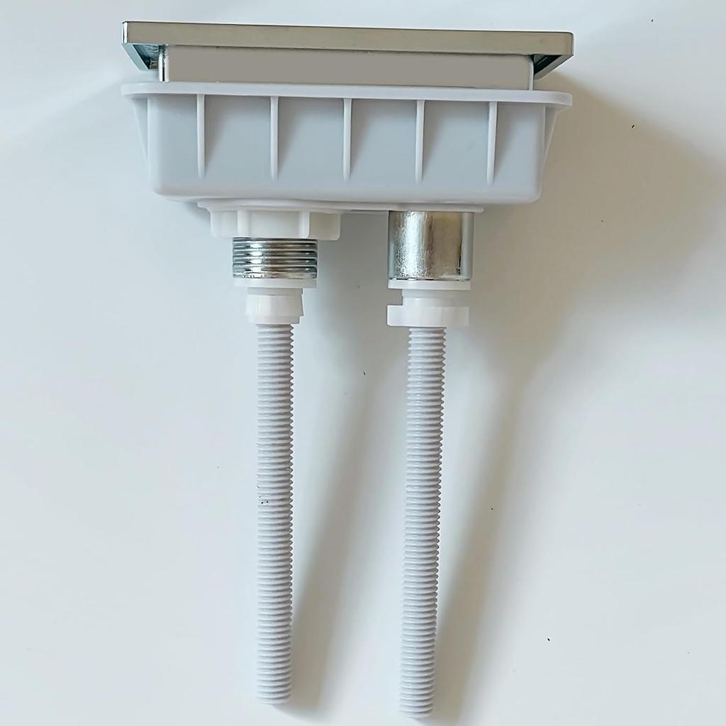 WK802C Toilet Rectangular Push Button for Dual-Flush Tank Replacement Parts Chrome