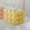 1/2/4PCS Valentines Day Heart Silicone Candle Mold Cube Design for DIY Scented Wax Resin Plaster Mousse Baking Decoration Craft