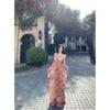 Hainan Seaside Vacation Long Dress French Green Printing Tie-dye Tube Top Suspender Dress Women Mopping The Floor