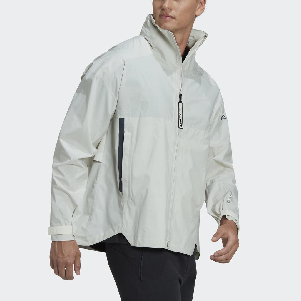 Adidas Myshelter Solid Logo Print Zip-Up Stand Collar Long Sleeve Jacket Unisex Jacket Aluminum HC6269