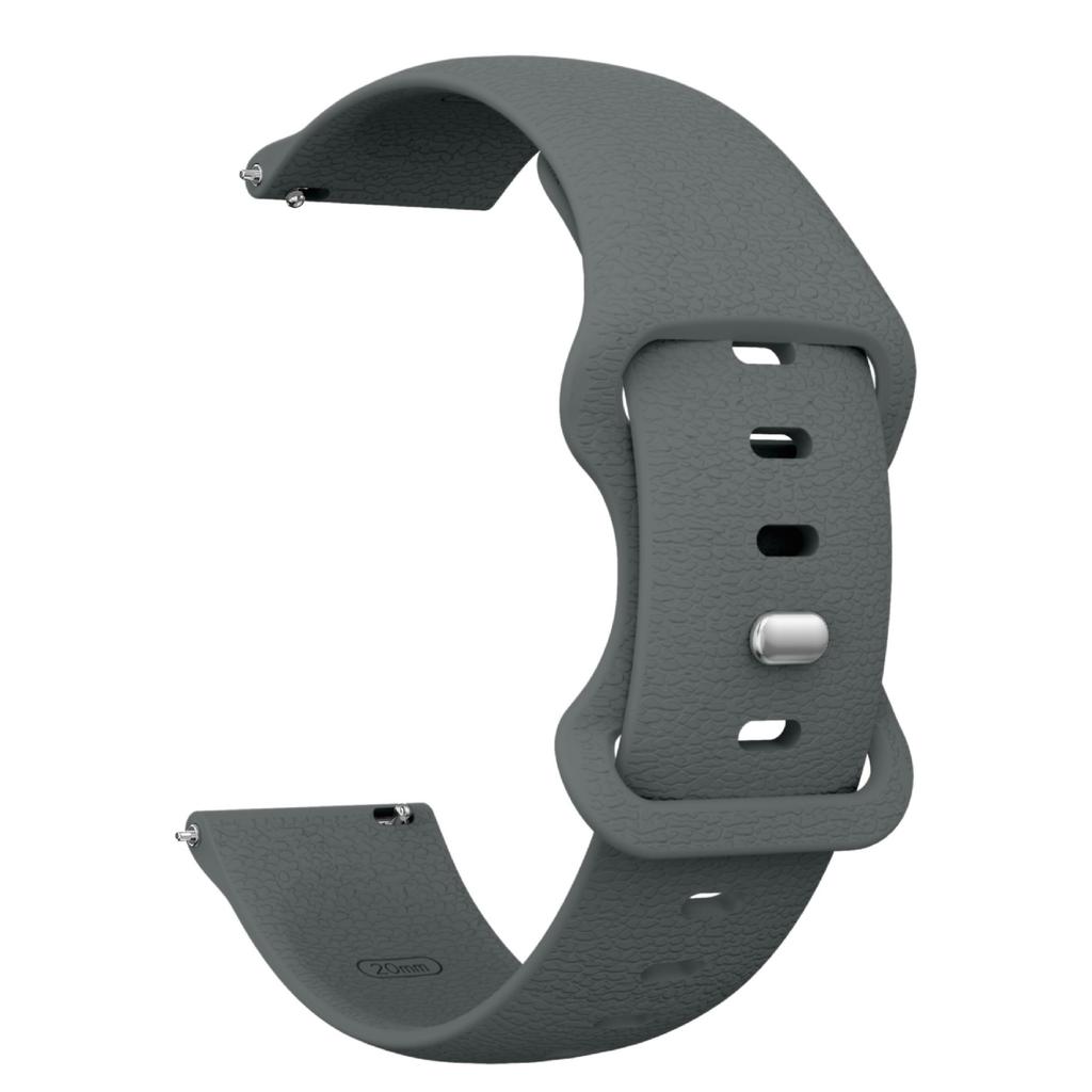 18mm Silicone Watch Band for Huawei Watch GT 6 41mm/GT 5 41mm/GT 4 41mm Litchi Texture Strap with Butterfly Buckle