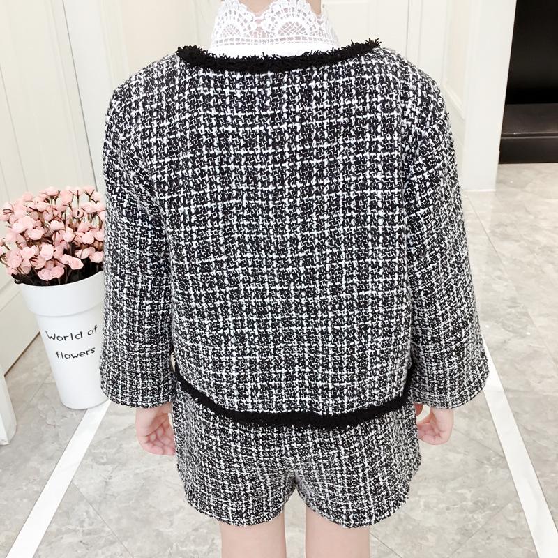 Spring Style Fragrant Jacket & Shorts 2-Piece Set for Girls - CK391