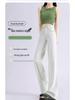 High-Waist Light Wash Wide-Leg Jeans with Frayed Edges (Summer 2025 Collection)