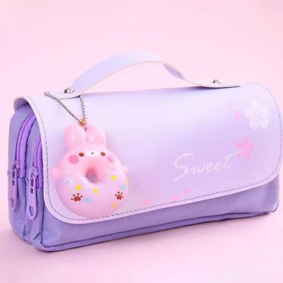 Astuccio per Matite Grande Capacità Carino Gatto Antistress Grande Portapenne Borsa Portatile