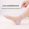 5 Pairs Socks Women Spring and Summer Thin Fashion Thin Crystal Silk Tube Women's Socks Cool Transparent Love Glass Stockings