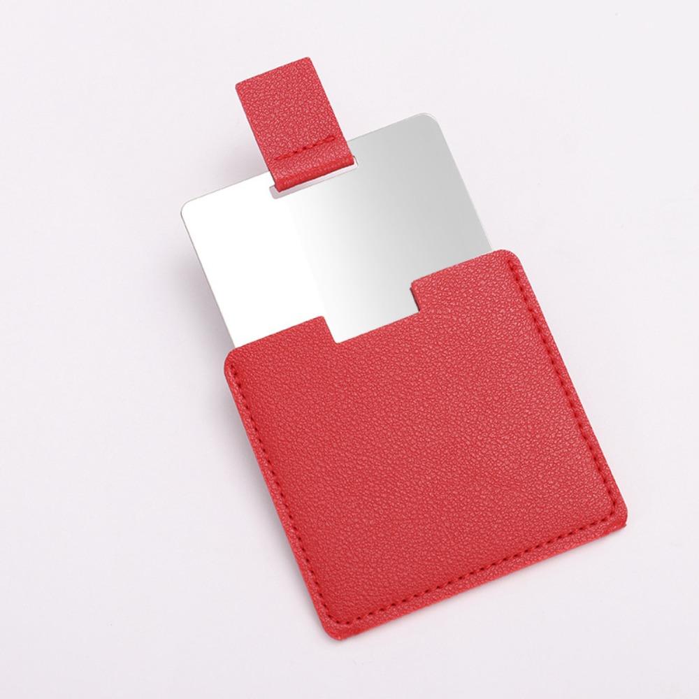 Leather Cover Stainless Steel Cosmetic Mirror Handheld Makeup Mirror For Cosmetic Tools