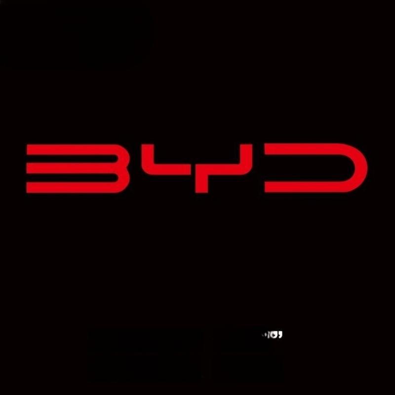 FOR BYD front logo color change stickers, special decorative car stickers, personalized reflective stickers, laser car stickers красный