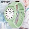 SANDA Unisex Luminous Korean Style Nurse Watch: Lightweight, Thin, Waterproof, Large Dial Quartz Watch for Teens