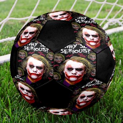 Joker Clown Indoor Soccer Ball Colorful All Ages Size 5 Machine Stitched PVC Competition Ready Durable High-Bounce