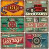 Route 66 Car Metal Dads Garage Metal Tin Signs Poster Vintage Tinplate Retro Plaque Garage Man Cave Tire Shop Wall Art Decor