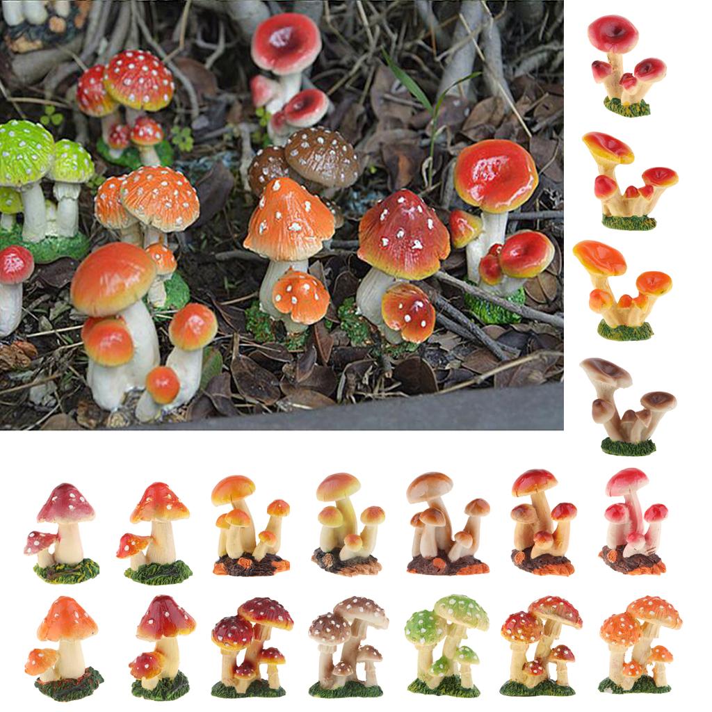 Mushroom Figurine Garden Terrarium Decor
