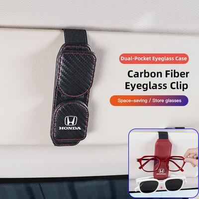 Car Sun Visor Sunglasses Clip Double-layer Ticket Card Clip For Odyssey Pilot D-series H-series Civic FIT CRV Accord Jazz