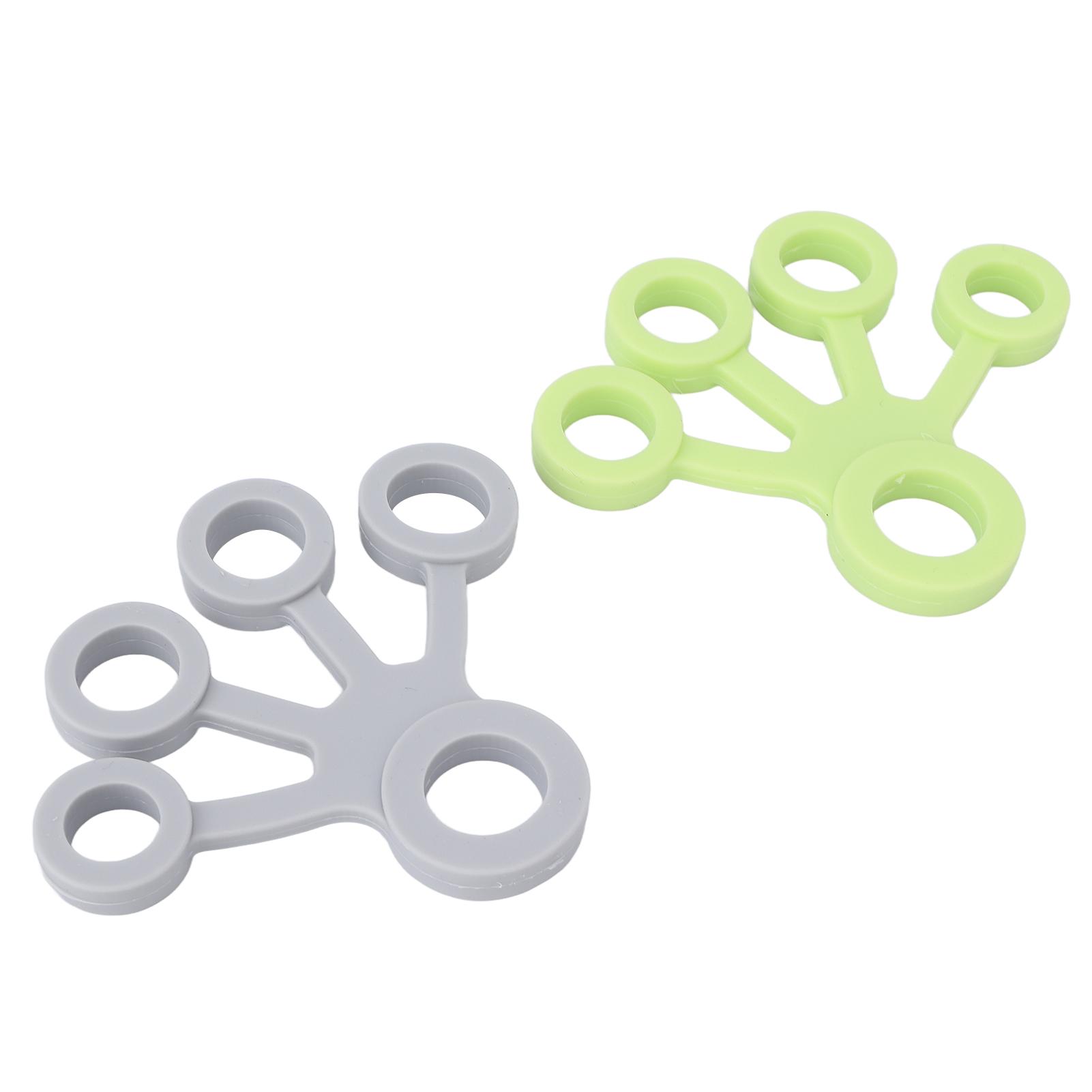 

2 шт. растяжитель для пальцев силиконовый портативный мягкий эластичный усилитель захвата пальцев 6.6LB (Светло-зеленый