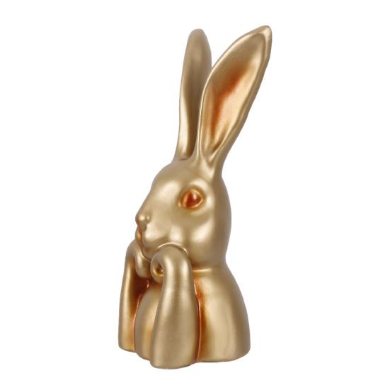 

Bunny Ornament Vintage Golden Resin Decoration Spring Easter Bunny Home Decor Table Centerpiece Easter Gift