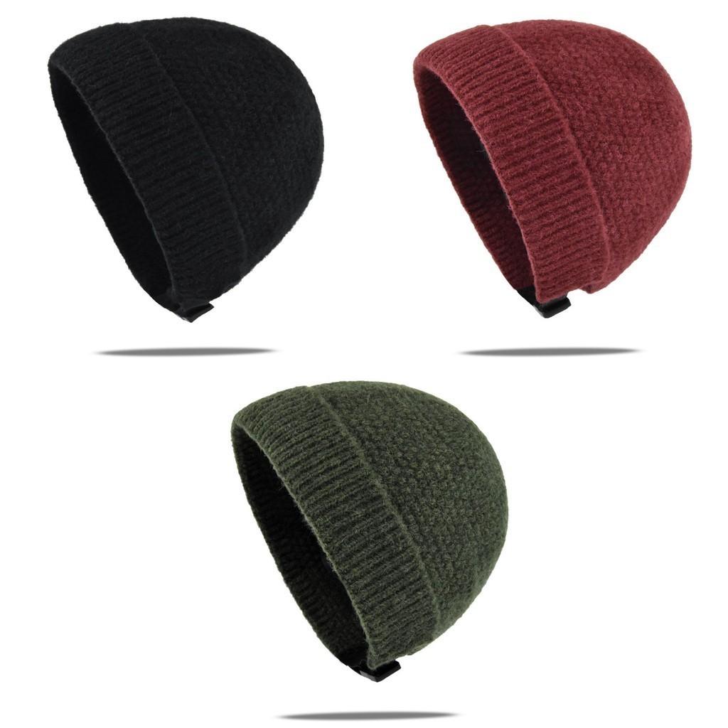 Knitted With Hat Stretch Adjusting Cotton Material Hat Dome Warm Hat Fashion