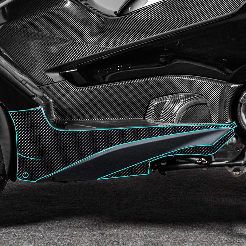 For 2025 Yamaha TMAX560 TechMax 3D Carbon Fiber Tank Decal UV-Resistant Anti-Yellowing High-Adhesion Mod Accessories