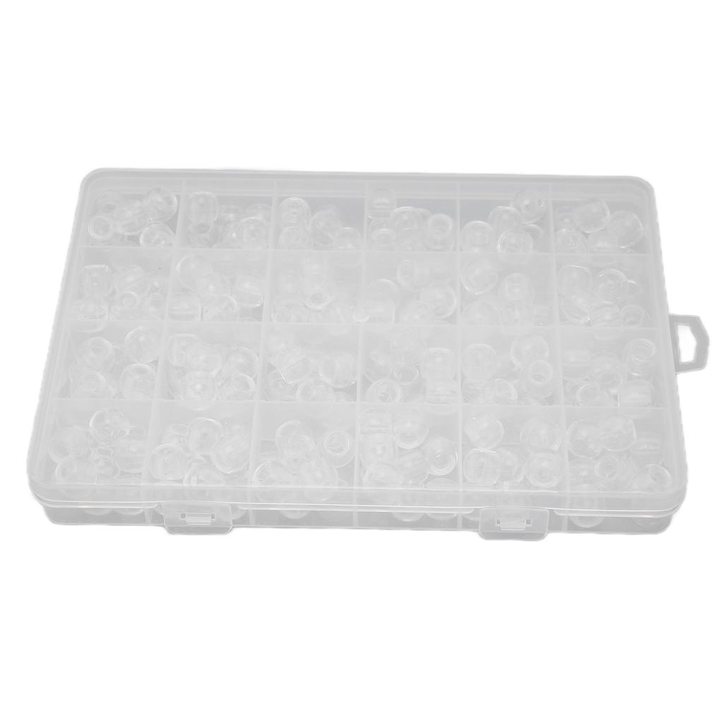 240PCS Beard Beads Transparent Plastic Viking Beard Hair Beads for Braids Ponytails Role Playing