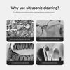 Plastic Automatic Cleaning Box Multipurpose Ultrasonic Jewelry Cleaner Portable Electric Simple Operation for Everyday Objects