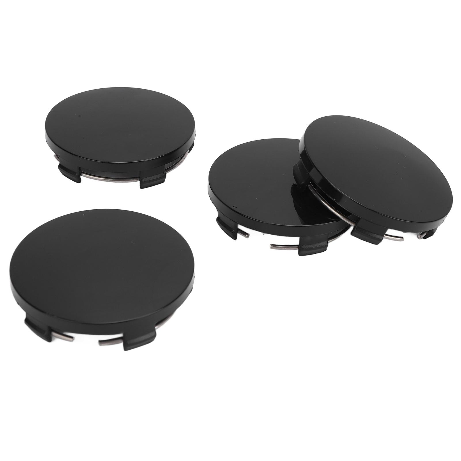 

4PCS 60mm Car Wheel Center Hub Cap with Iron Ring Stylish Wheel Tyre Center Rim Hub Cover Universal for Vehicle Black Black