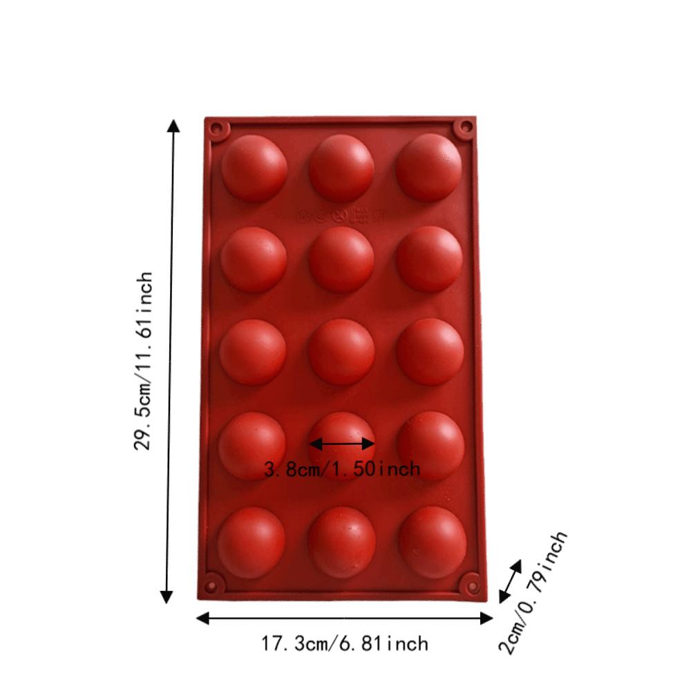 2pcs BPA Free Chocolate Truffle Mold 15 Cavity Candy Mold Small Dome Baking Mold  Chocolate Mousse