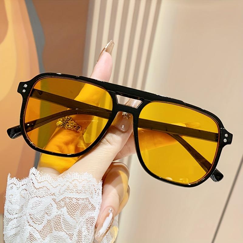 Preppy Fashion Glasses Unisex Full Rim Hand Washable with Decorate Lens Function, for Daily Wear, Running, Fishing, Climbing