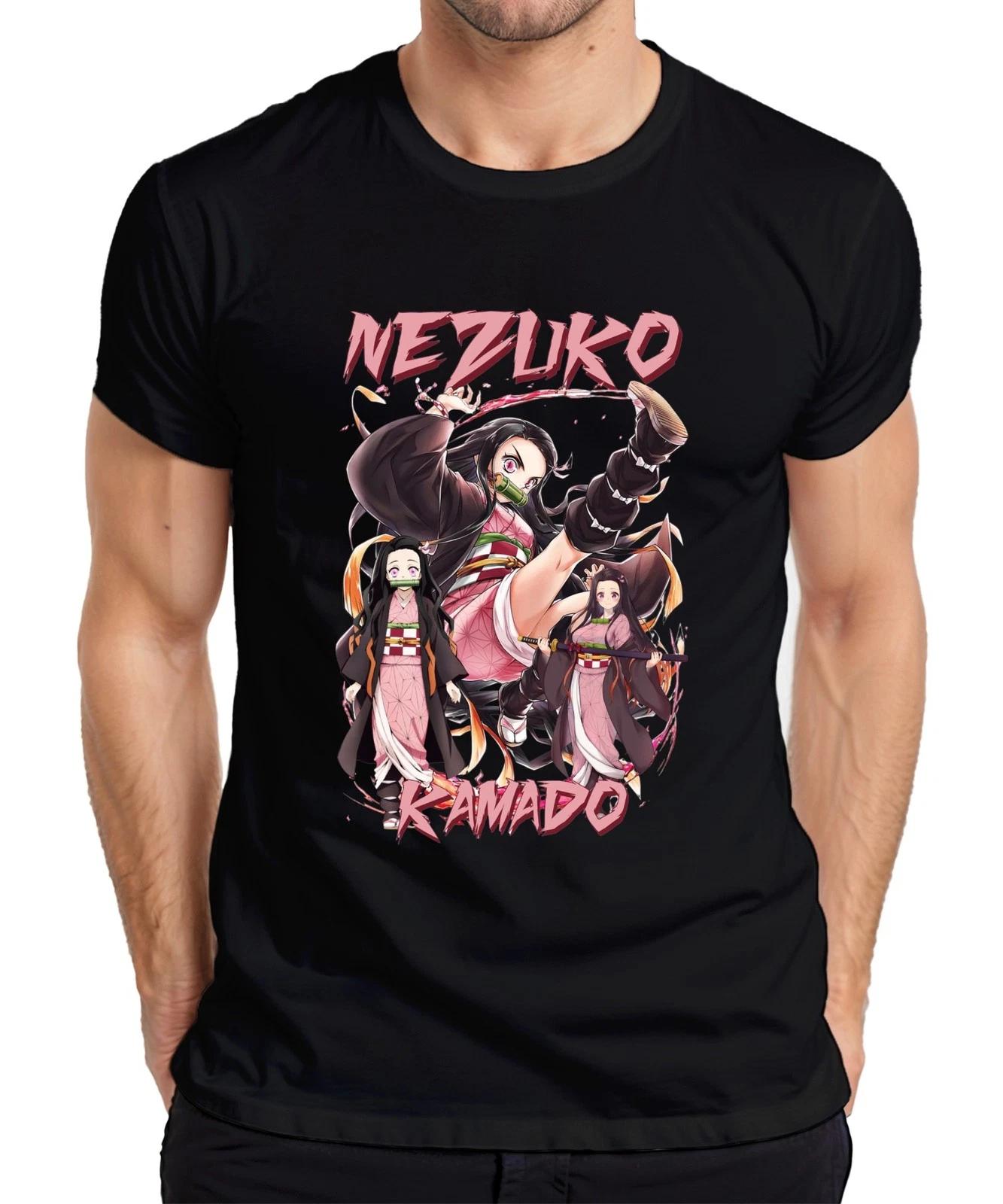 Nezuko Kamado Anime Kimono Bambus Dämonenjäger Geschenk Cosplay Herren T-Shirt XS
