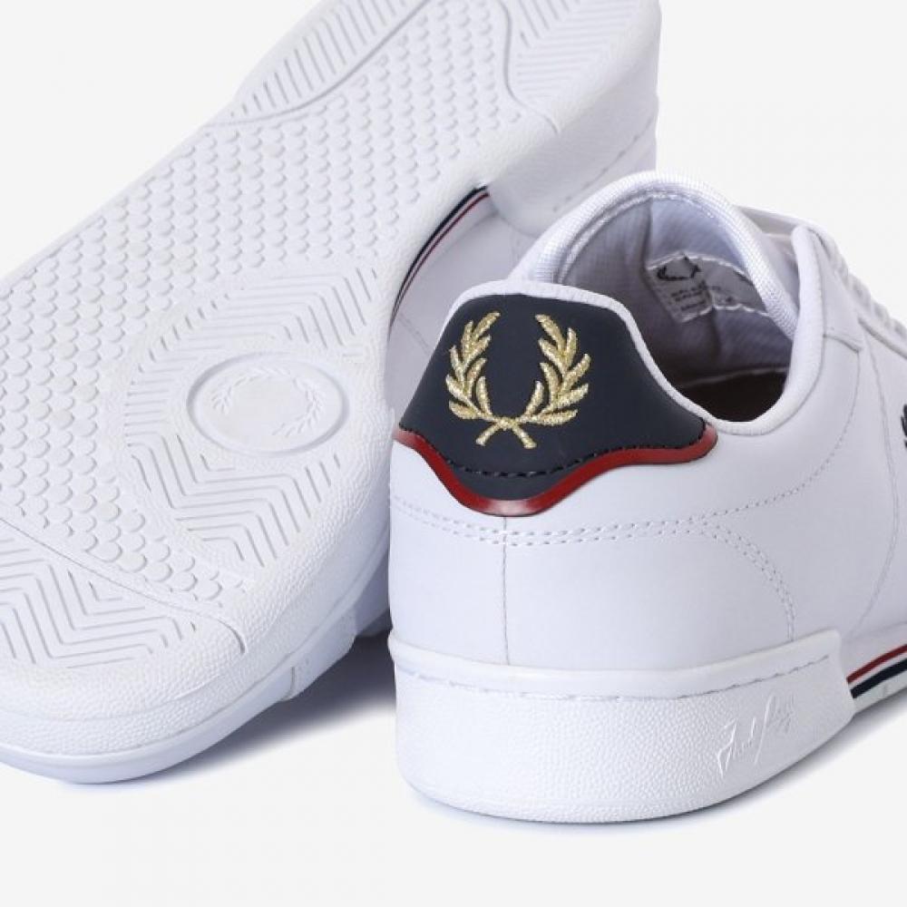 Fred Perry Unisex White Leather Sneakers B722