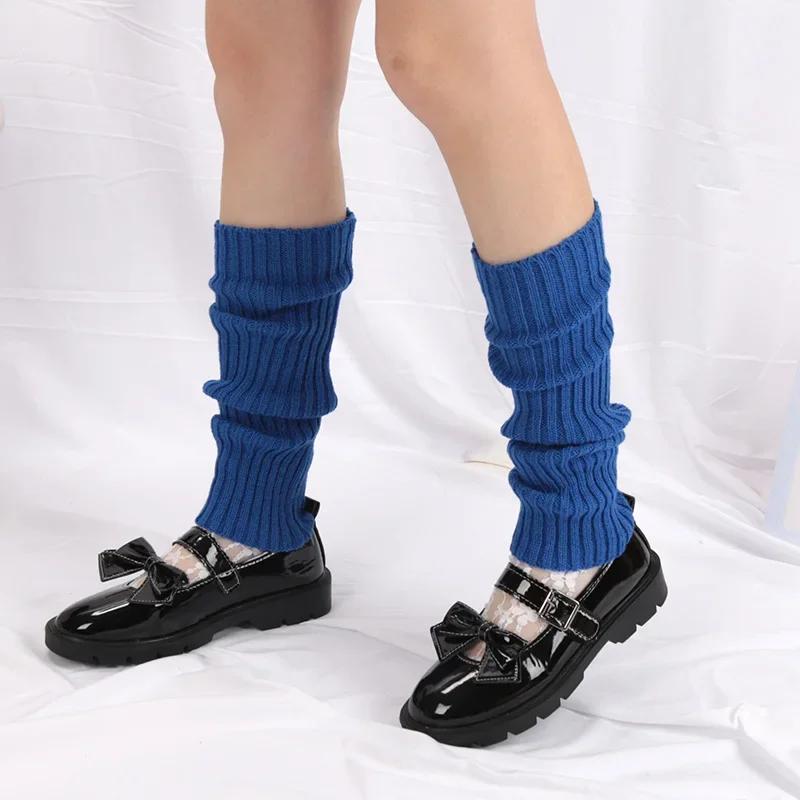 Lolita Long Socks Women Boot Cuffs Harajuku Leg Warmers Knitted Warm Foot Cover Arm Warmer Ladies Autumn Winter Crochet Socks