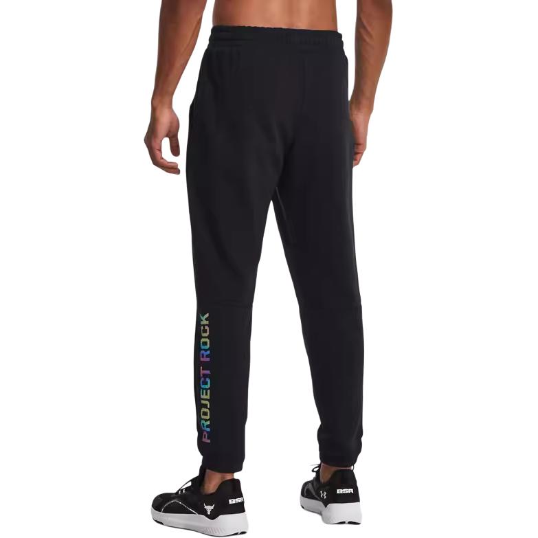 Under Armour Johnson Series Solid Color Elastic Waistband Tapered Knit Sports Pants Men Pants Black 1380158-001