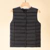 Autumn and Winter Light Down Coat Women's Vest Season Latest Crew Neck Jacket