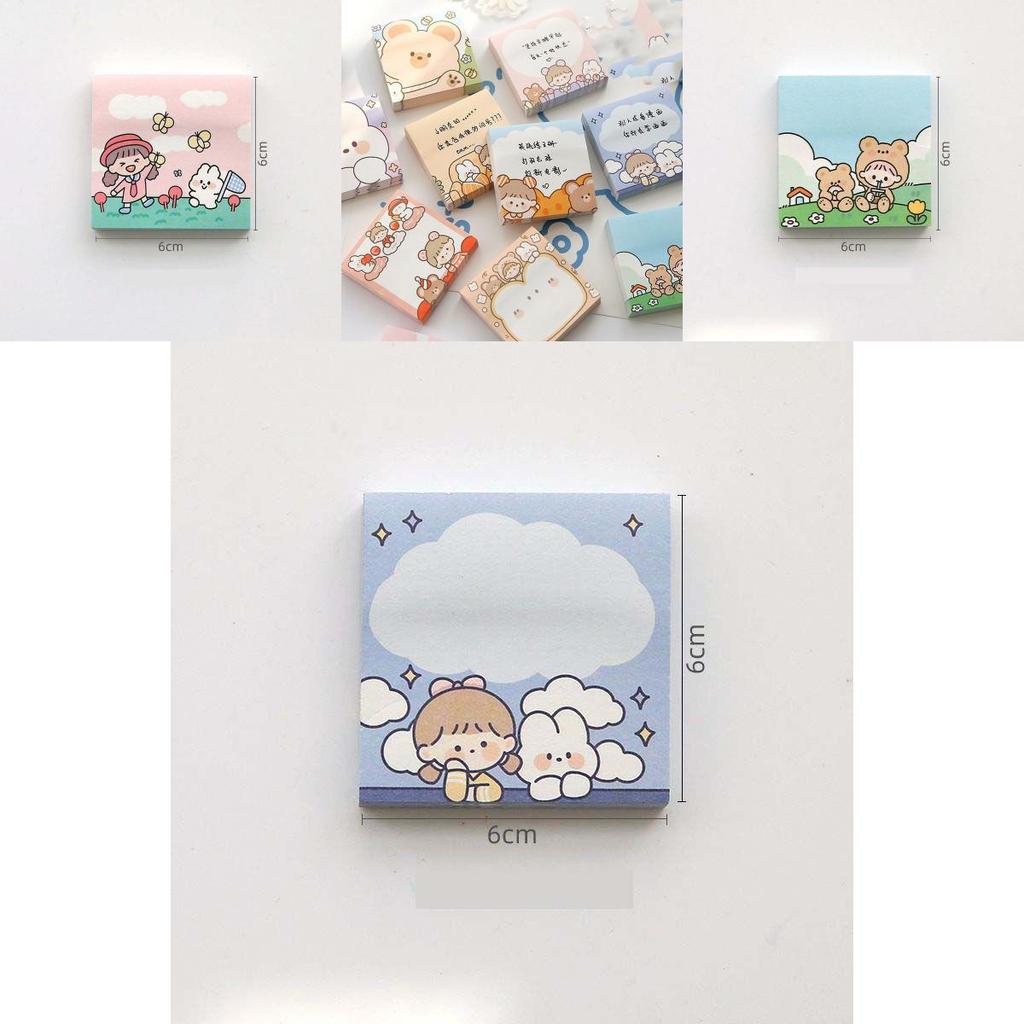 Memo 100sheets Sticky Pad Message Notes Decorative Notepad Supplies Stationery