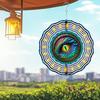 Dragon Eye Wind Spinner - 10-Inch 2D Kinetic Metal Art, 360° Rotating Hook for Smooth Motion, Vibrant Multicolor Outdoor Decor