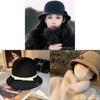 Classic Plush Hat With Butterfly Bow For Ladies Cold Weather Accessory