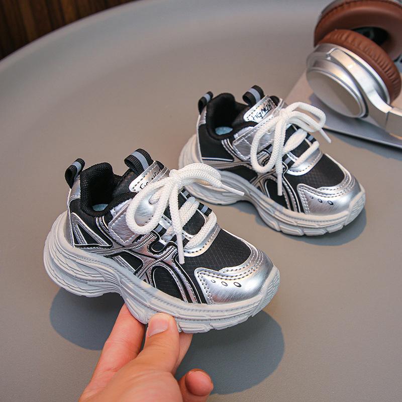 2025 Spring and Autumn New Children's Sneakers Boys' Mesh Shoes Lightweight and Comfortable Classmates Mesh Breathable Girls' Running Shoes